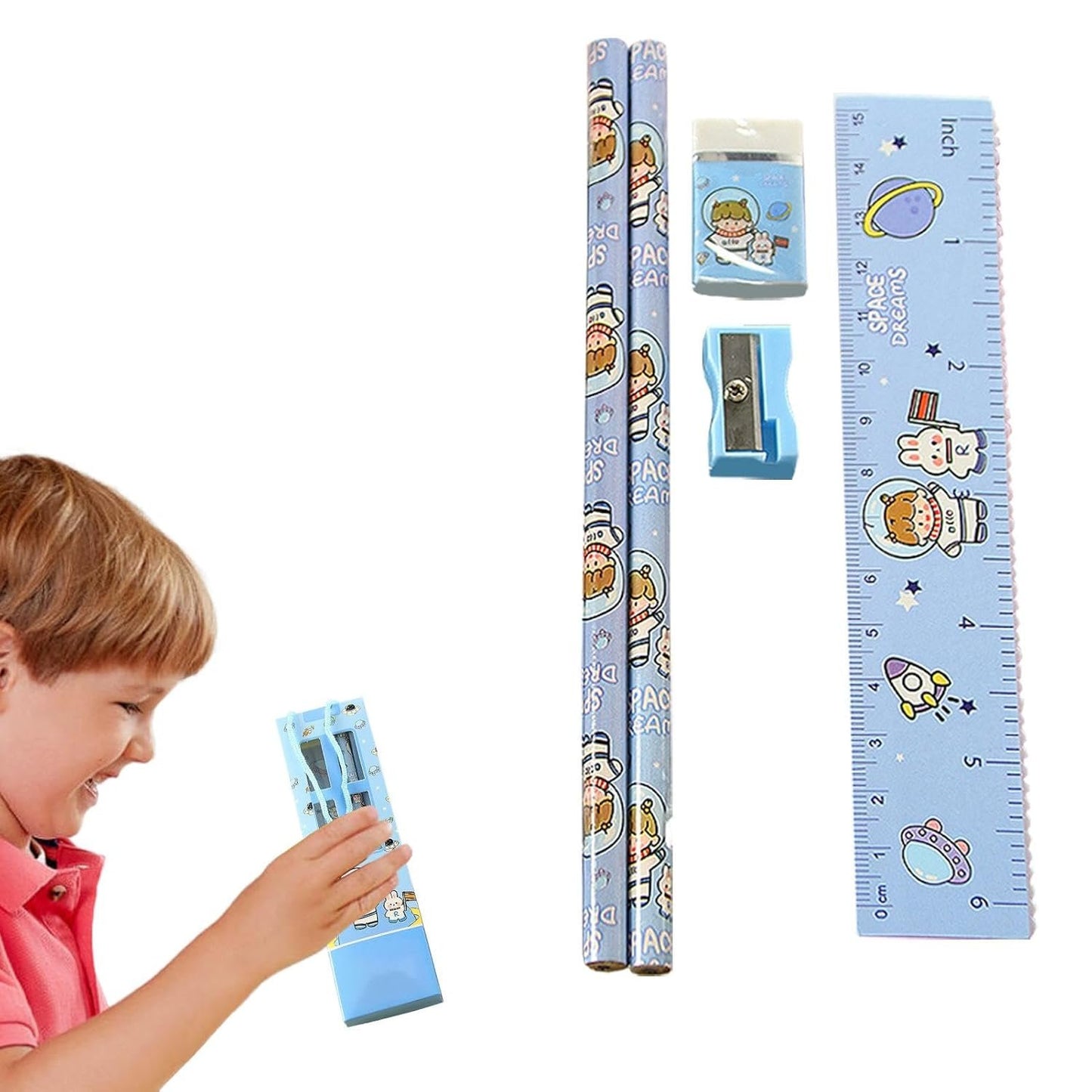 Lesunbak Stationery Writing Set, Cute Stationery Kit for Student | Classroom Reward Set for Kids Boys Girls, Painting Creation, Drawing