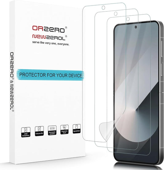 Orzero (3 Pack) Compatible for Samsung Galaxy Z Flip 6 / 5 5G / 4 5G / 3 Inside Screen Protector, Soft TPU Edge to Edge High Definition Anti-Scratch Bubble-Free (Lifetime Replacement)