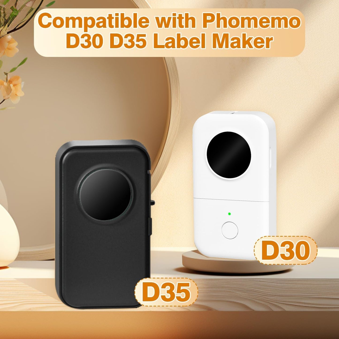 Phomemo D30 Continuous White Label Paper, For D35 Q30 Q31 Q32 Q30S Label Maker, Thermal Printing Inkless & Clean, 0.59"X23.62"(15mm X 6m),Labeling For Home Organization Office