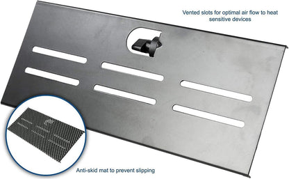 Mount Plus MP-APM-05-01 Top Shelf TV Mounting Bracket 12-inch Wide Platform | Holds Speaker, Streaming Device, Game Console, and More (2 Pack)