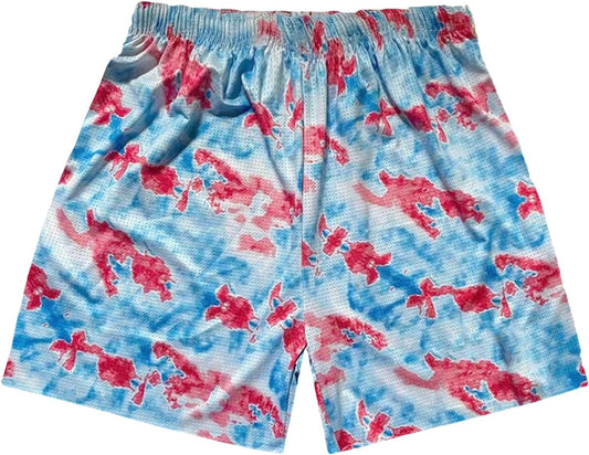 BOOMLEMON Mens Mesh Graphic Print Shorts Casual Workout Cool Shorts Gym Basketball Running Short Pants