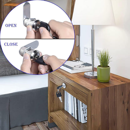 6pcs Cabinet Cam Lock Set, Toolbox Lock Replacement Set Keyed Alike, Letter Box Locks, Drawer Lock Cylinder, Furniture Lock With 2 Keys for DIY