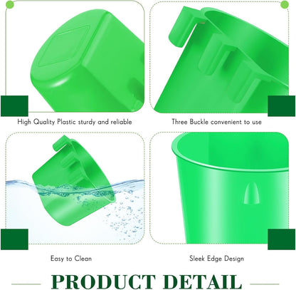 Sumind 60 Pieces Cage Cups Birds Hanging Feeders Seed Bowl 8 oz Plastic Chicken Feeder Water Bowl Hanging Chicken Waterer Feeding Watering Dish Coop Cups for Gamefowl Parrot Parakeet Poultry(Green)