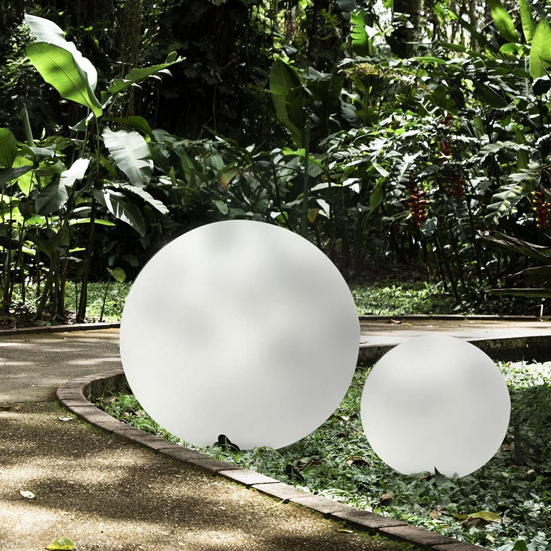 Danieli Garden Light Ball 40 cm Made in Italy | Sphere M LED Warm Light | LED Ball Shape Garden Lights Outdoor-Indoor | IP20 Transformer 1.1 m and IP67 LED