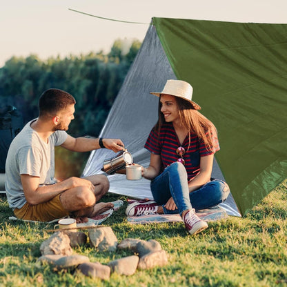 Shelter Survival Tent, 2-Person Outdoor Camping Tent, Lightweight Windproof Waterproof Lifesaving Gear Tarp Sleeping Bag Thermal Sack Blanket for Camping Hiking Outdoor Activities