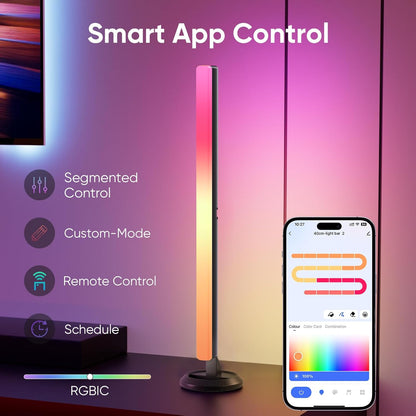sailsco Smart LED Lightbar, TV Backlight, Gaming Lamp Works RGBIC Ambient Smart Sync with Music and APP Control for Games, Deco, PC, TV, Interior Decoration, USB Interface