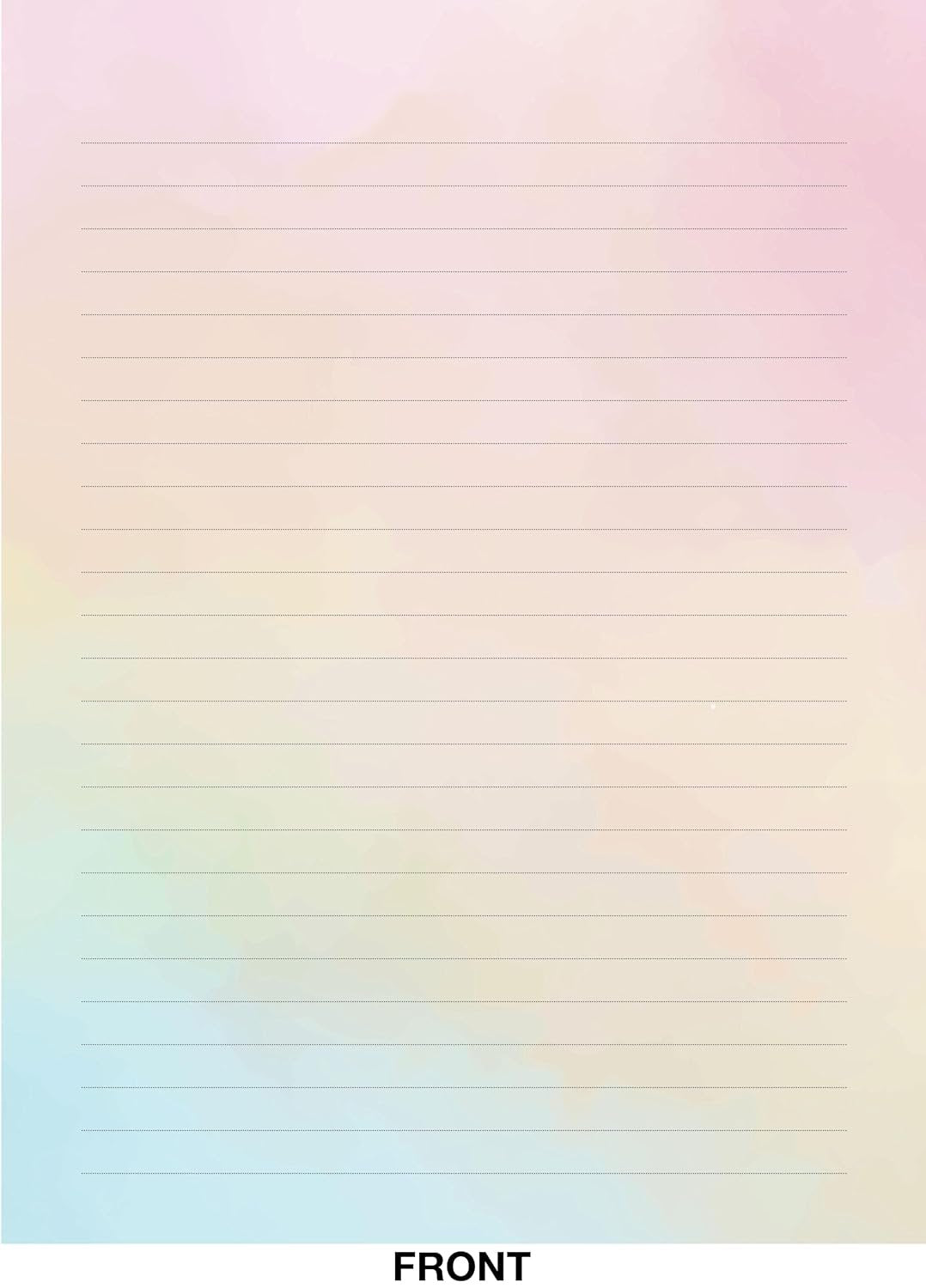 True Colors Lined Stationery Set (30 lined sheets, 24 envelopes)