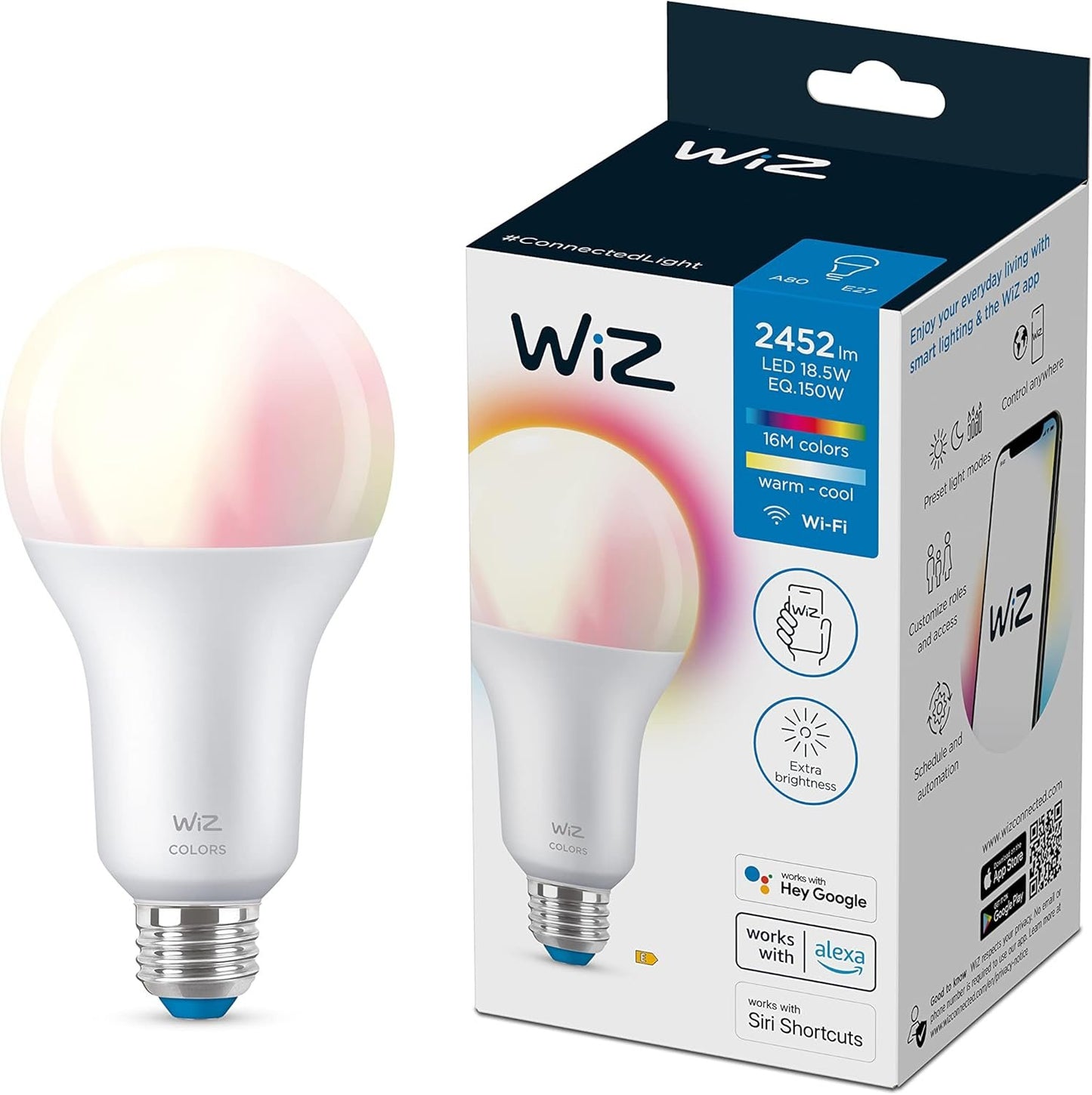WiZ Color A80 E27 Color Smart LED Bulb