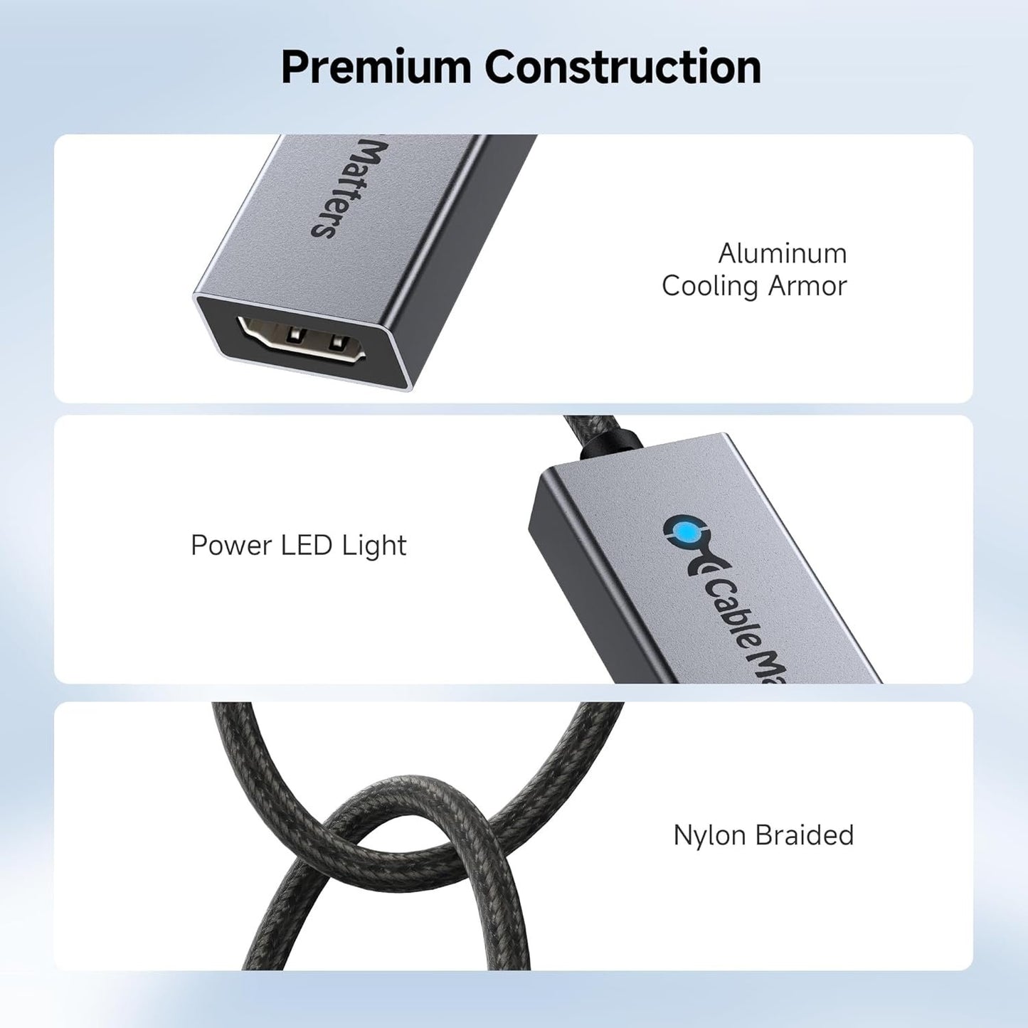 Cable Matters 48Gbps USB C to HDMI 2.1 Adapter, Support 8K 60Hz /4K 240Hz HDR, Thunderbolt 4 to HDMI 2.1, HDMI 2.1 to USB C Adapter, Compatible with iPhone 16/15 - Maximum Resolution on Mac is 4K@60Hz