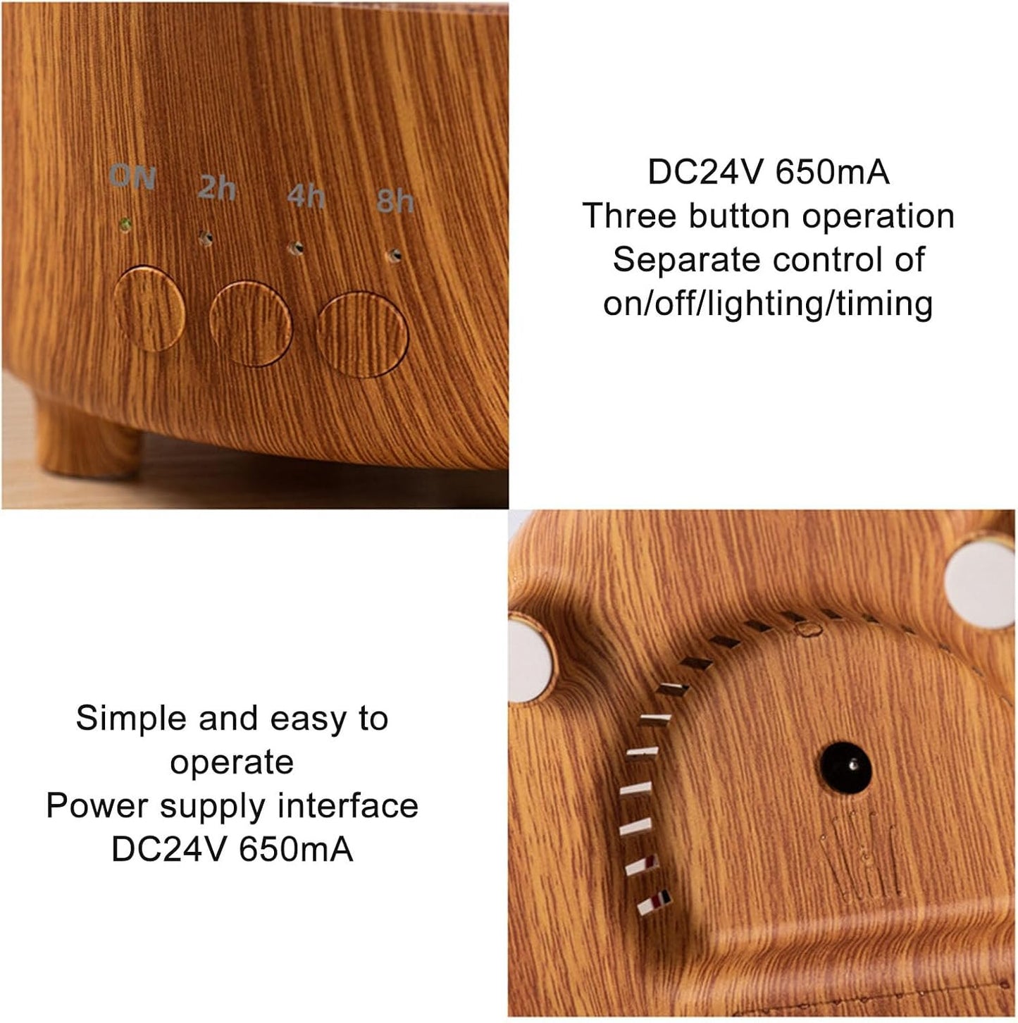 Rain Cloud Humidifier Water Drip, Aromatherapy Essential Oil Diffuser with 7 Colorful LED Lights, Remote Control, Desktop Mushroom Oil Diffuser Gift for Sleeping Relaxing (Wood