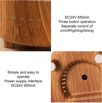 Rain Cloud Humidifier Water Drip, Aromatherapy Essential Oil Diffuser with 7 Colorful LED Lights, Remote Control, Desktop Mushroom Oil Diffuser Gift for Sleeping Relaxing (Wood