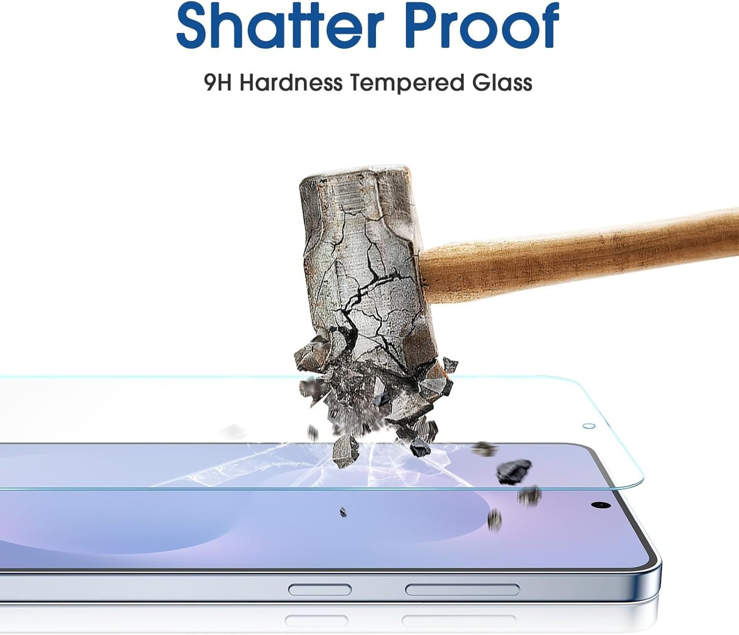 amFilm (2+2 Pack) OneTouch Compatible with Samsung Galaxy S25 Edge (2025), Tempered Glass Screen Protector, 9H Hardness with Tempered Glass Camera Lens Protector, Easiest to Installation