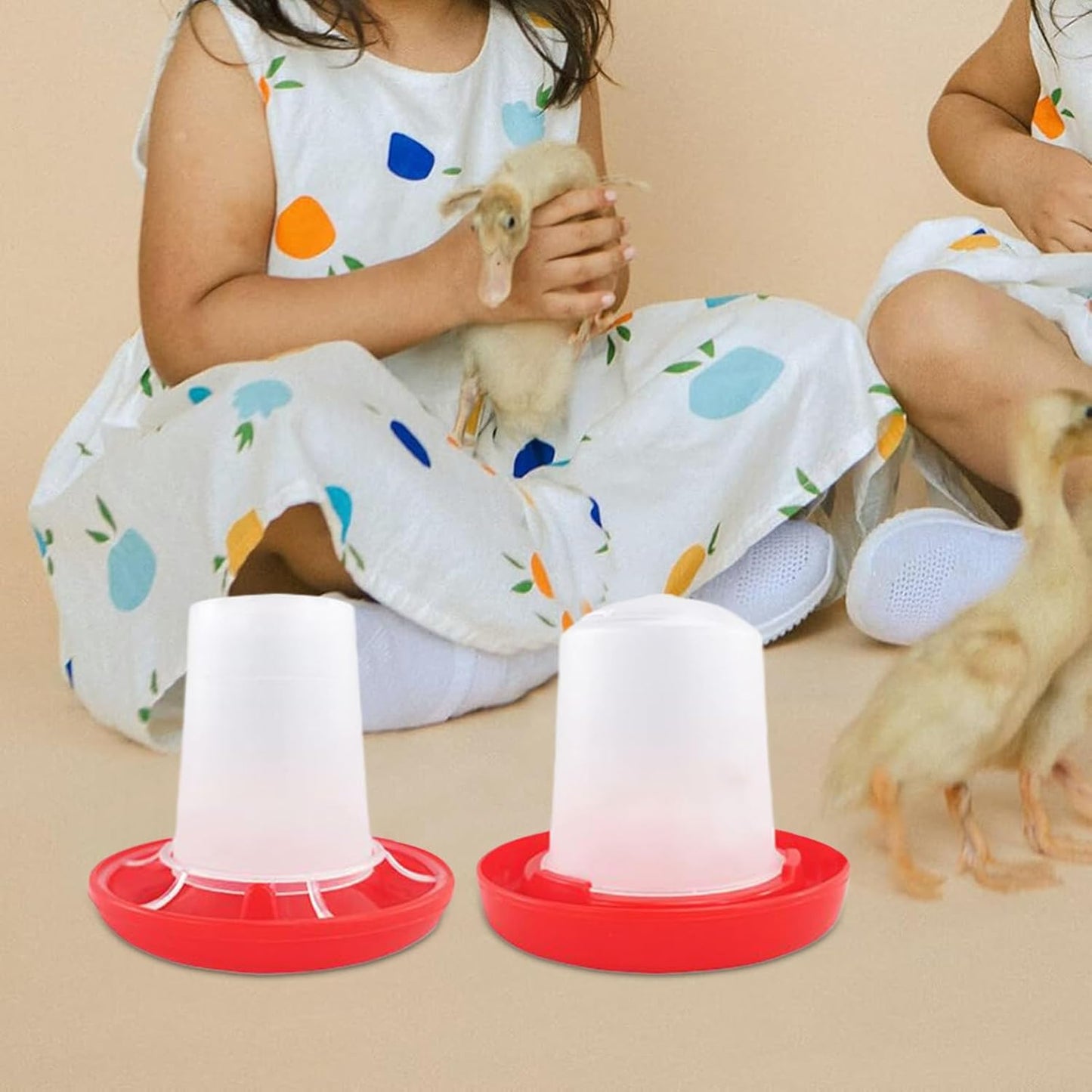 Chicken Feeder - Automatic Chicken Feeders - Poultry Feeding & Watering Supplies for Farm Pet Outdoor Baby Barn Family Livestock Friends