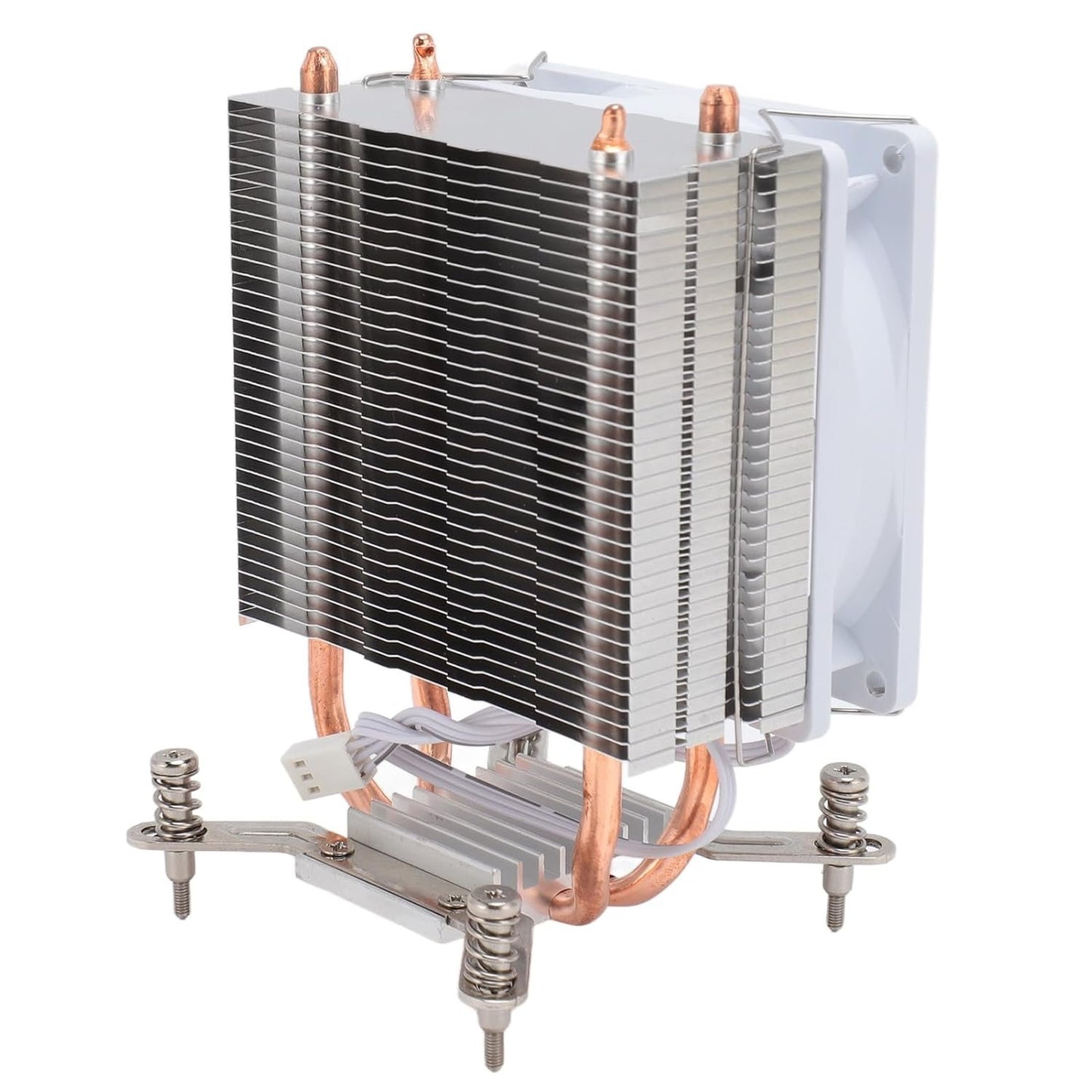 SPYMINNPOO CPU Cooler, Single Fan 90mm 2 Heat Pipes 3 Wire Computer CPU Cooling Fans Hydraulic for 775 1150 1151