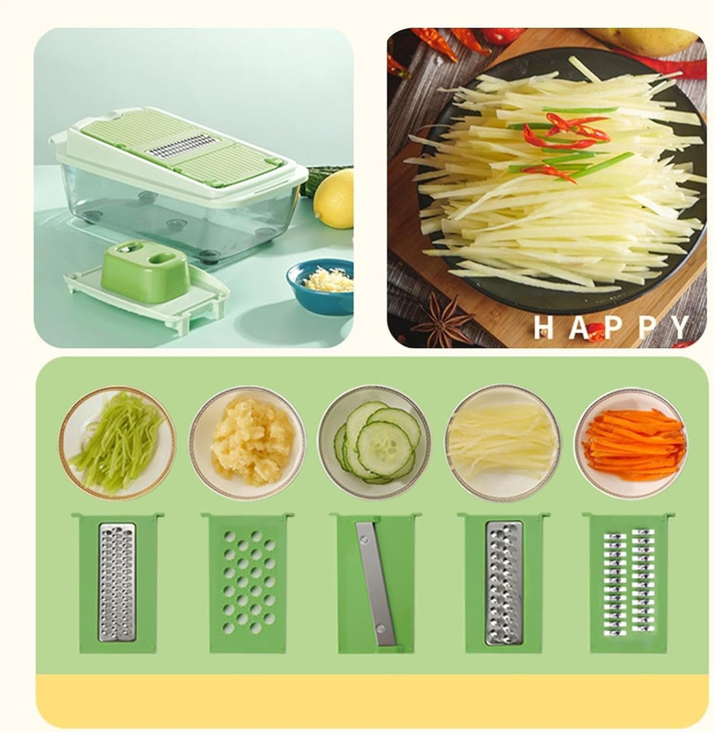 Vegetable Chopper, Cucumber Slicer Food Cutter, Easy Food Prep Tool, Multi-functional Tomato Dicer, Fruits and Vegetable Cutter, Potato Slicer for Home, Kitchen Tool