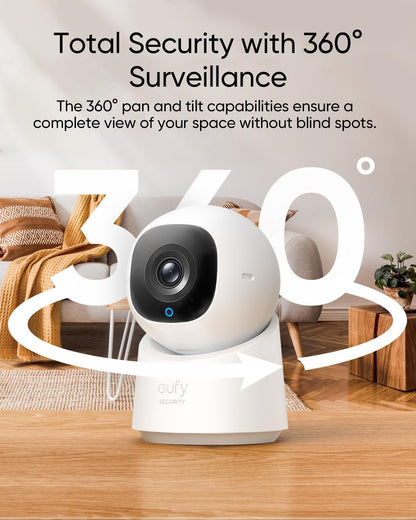 eufy Security C210 Security Camera 1080P Resolution PTZ 360Â° Indoor Plug-in Security Camera with Wi-Fi, Human AI/Motion, Ideal for Baby Monitor/Camera