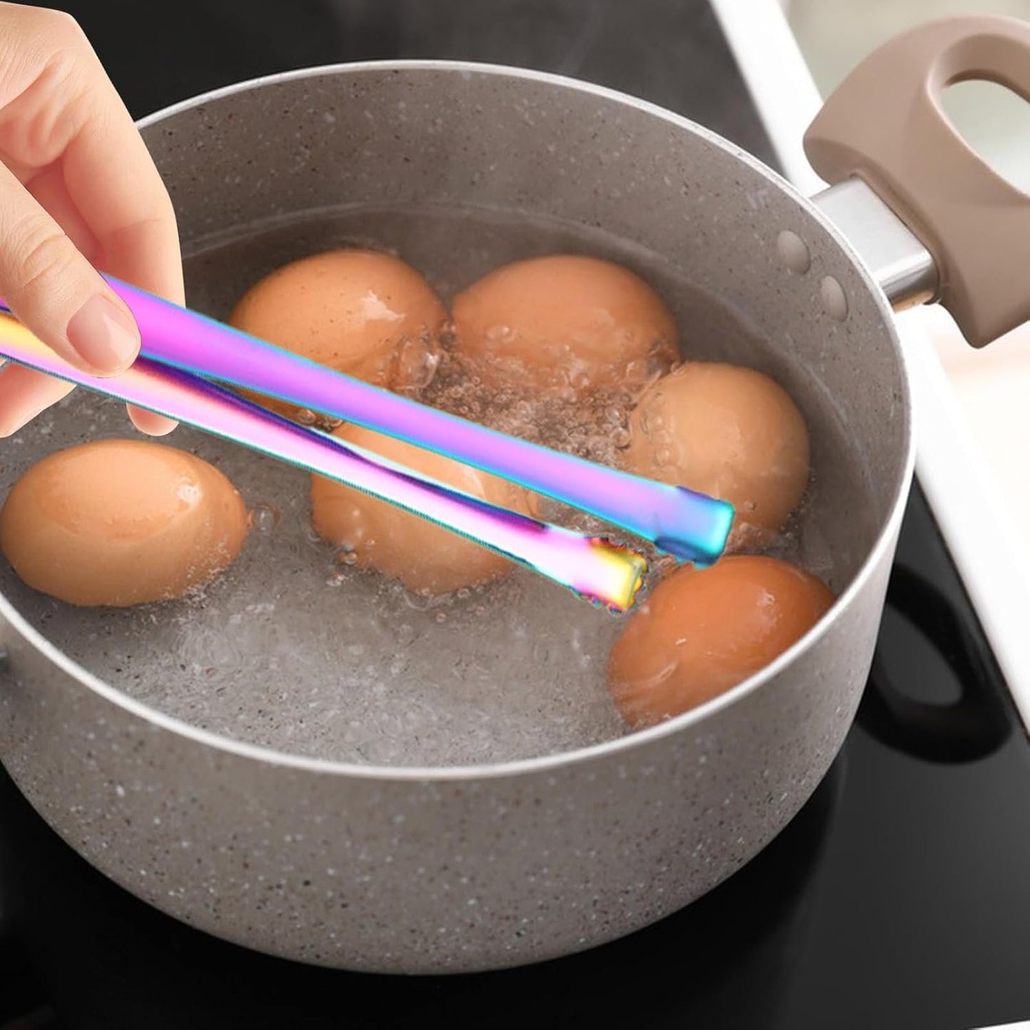 Chalazae Removal Tool - Egg Separator Clip, Stainless Kitchen Gadget | Egg Membrane Remover Tools, Anti Slip Food Prep Tool, Eggs White Separator for Cooking, Baking Tasks and Home Kitchen Uses