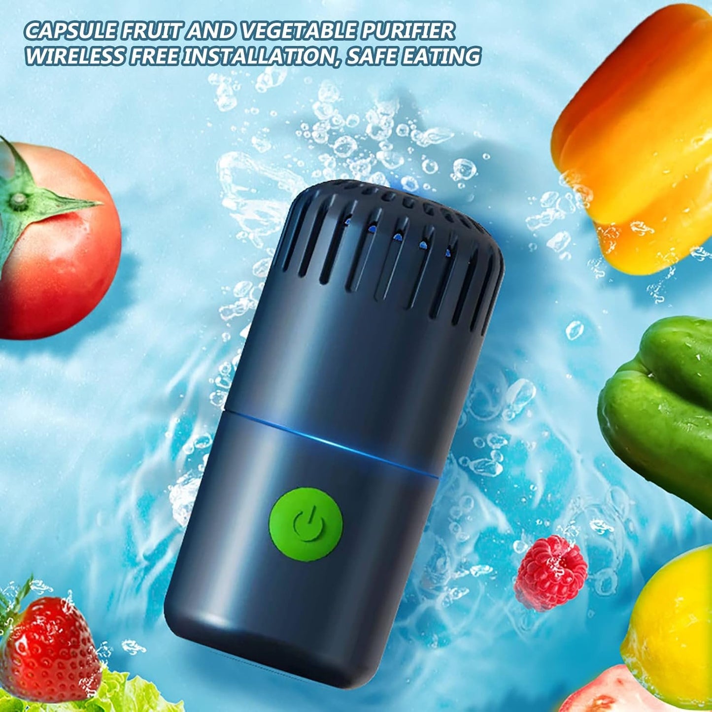 PW TOOLS Utensili per Lavaggio delle Verdure da Cucina | Gadget per la Pulizia della Lavatrice per purificatore Alimentare con Batteria da 4400 mAh,Strumento di Lavaggio del Gadget per la Pulizia