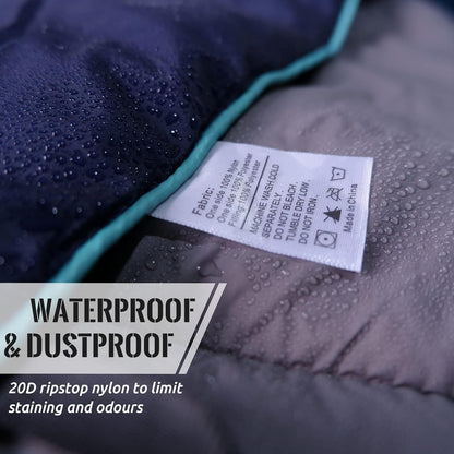 Outdoor Puffy Camping Blanket, Lightweight Down Alternative Puffy Printed Camping Large Ultra Warm Hammock Top Quilt Waterproof Blanket for Traveling Picnic Beach Party Cold Weather (Green Mountain)