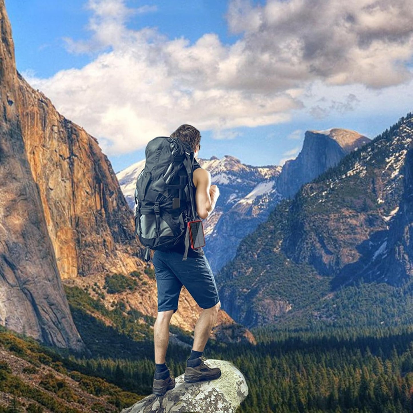Solar Charger Power Bank - Solar Power Bank Cell Phone Charger | Large Capacity Solar Charger | 20000mAh Waterproof Equipment, Battery with Light for Camping, Traveling, Commuting, Picnic