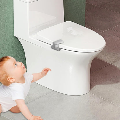 Baby Proof Toilet Seat Lock, Child Safety Toilet Lid Lock with Strong Latch, Universals Fit Toilets Locks, Perfect for Toddler, Kids, Infanted, Easy Adult Access, No Tools Required, 8.4x6.7x8.7cm Abs