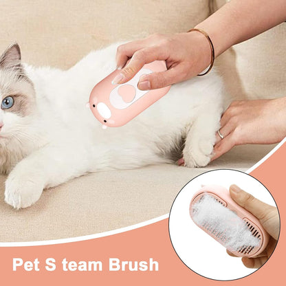 Pet Steamer Brush, Multifunctional Dog Shedding Remover Comb for Washing, Drying, and Bathing, Slicker Brush for Indoor Spa, Shampooing, and Grooming, Ideal for Pet Care and Hygiene