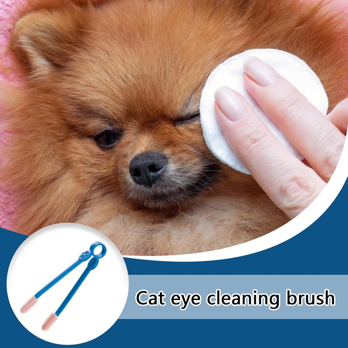Pet Tear Stain Brush - Hair , Cat Groomer | Portable Dog Tears and Mucus Remover Designed for Effective Dirt Cleaning with Compact and Lightweight Design to Maintain Hygiene and Hygiene