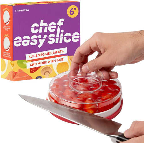 IMPRESA Easy Slice 6-in-1 Food Prep Tool – Veggie Chopper, & Bagel Cutter