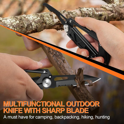 Fathers Day Gift Ideas from Daughter, Gifts for Men Dad, Multitool Carabiner with Pocket Knife, Dad Mens Gifts from Daughter Son Wife, 7 in 1 EDC Carabiners Keychain, Grandpa Fathers Day Gift