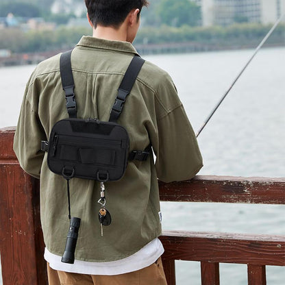 Generico Fishing Chest Pack, Waterproof Large Capacity Fishing Tackle Bag, Backpack Portable Compact Versatile Ideal for Outdoor Sports, Running, Hiking, Camping, Travel