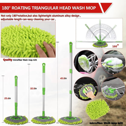 GASLIKE 63PCS Car Wash Cleaning Kit,Car Wash Brush with Long Handle,Car Detailing Kit with Foam Gun,Car Cleaning Supplies,Handheld Vacuum, Car Detailing Kit (63PCS)
