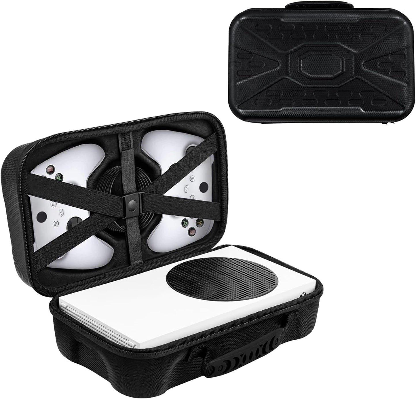 Mcbazel Hard Carrying Case for Xbox Series S, Travel Case Storage Bag for Xbox Series S Console Wireless Controller & Gaming Accessories - Black