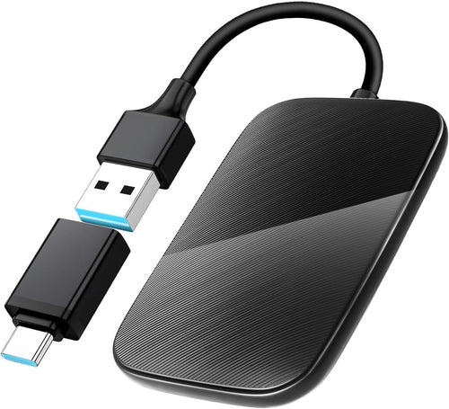 EONON Wireless CarPlay & Android Auto Adapter - Dual-Band WiFi, Bluetooth 5.0, Plug & Play for Cars with Wired CarPlay/Android Auto