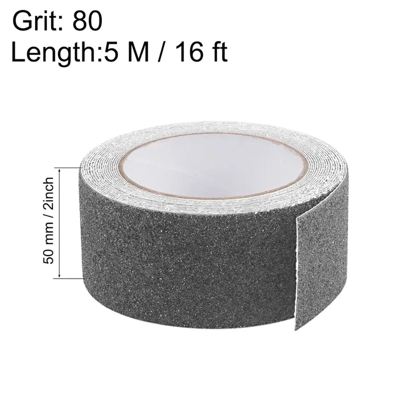 WELSTIK Anti Slip Tape, Strong Adhesive Tape, Self Adhesive Anti-Slip Tape, Suitable for Indoor and Outdoor Use for Work and Family Safety, Safety Belt, 5cm x 5m, Grey