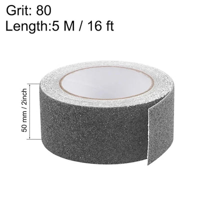 WELSTIK Anti Slip Tape, Strong Adhesive Tape, Self Adhesive Anti-Slip Tape, Suitable for Indoor and Outdoor Use for Work and Family Safety, Safety Belt, 5cm x 5m, Grey