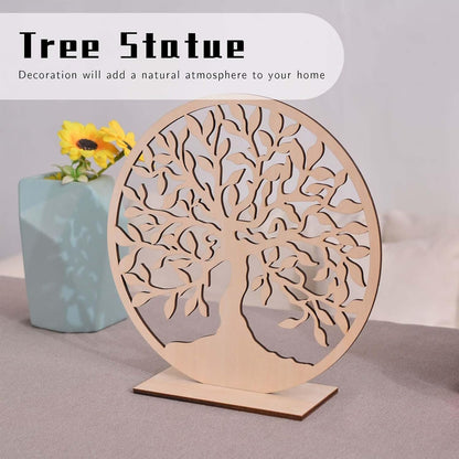 VIDSTW Home Decorations, Tree of Life Wooden Decoration, Home Objects Gift Idea, Wooden Tree of Life, Home Decorative Figurines for DIY, Wedding Decorations