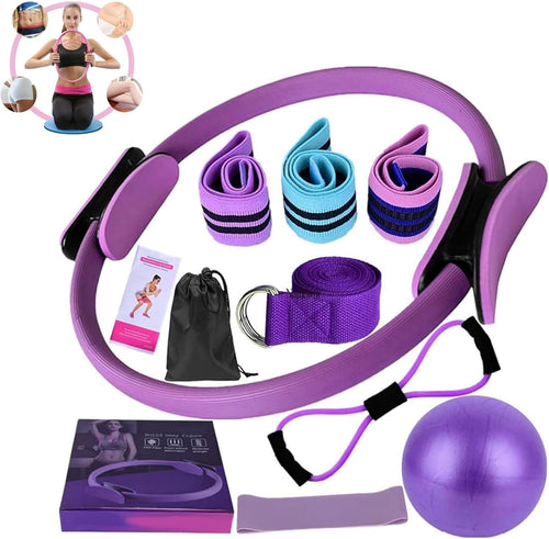 Pilates Essentials Kit for Women,Better Me Pilates Kit,Pilates Rings Booty Bands Yoga Ball,Yoga Sets for Women - Complete Set of 11 Accessories,Pilates Equipment for Home Workouts