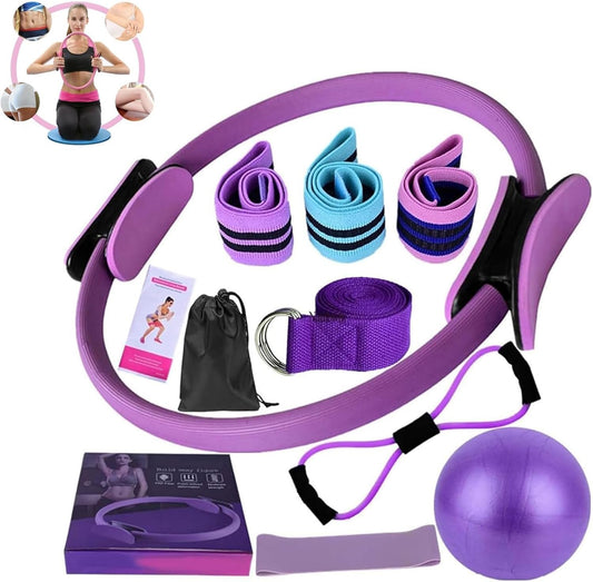 Pilates Essentials Kit for Women,Better Me Pilates Kit,Pilates Rings Booty Bands Yoga Ball,Yoga Sets for Women - Complete Set of 11 Accessories,Pilates Equipment for Home Workouts