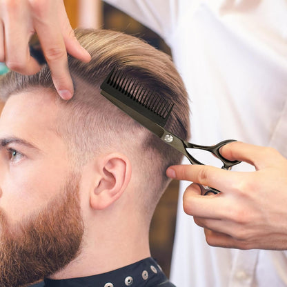 Forbici per Taglio Capelli - Attrezzi Per Taglio Capelli | Forbici Sfoltitrici 2 in 1 con Pettine Rimovibile per Uomo Donna Taglio Capelli a Casa Viaggio Parrucchieri Salone Domestico Cura Personale