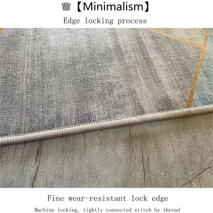 Children's Bedroom Rug Gym, Grey, Geometric Design, Rectangular, Sofa, Rug, Modern, Living Room, Accessories, Machine Washable, Non-Slip Kitchen Rugs, 180 x 200 cm