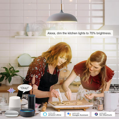 DiCUNO MR16 Smart Bulb, Color Changing WiFi & Bluetooth LED Track Light Bulb, Alexa & Google Assistant Compatible, RGBCW Dimmable with App, GU5.3 Base, 5W (40W Equivalent), Pack of 4