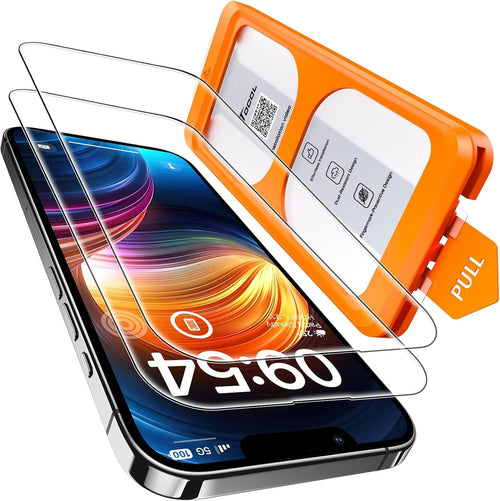 TOCOL 2 Pack for iPhone 14 Screen Protector [Instant Installation] [Auto-Dust Removal] [HD Clear], Unbreakable 9H+Hardness Shatterproof Tempered Glass [Bubble Proof] for iPhone 14