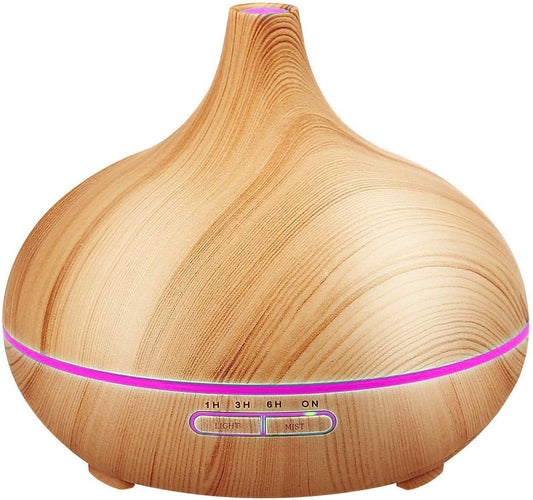 Kunova (TM) 2024 Upgrade 24V 300ml Strong Mist Aroma Diffuser Aromatherapy Essential Oil Diffuser Ultrasonic Cool Mist Humidifier with Changing Colored LED Lights Quiet Cool Mist Humidifier