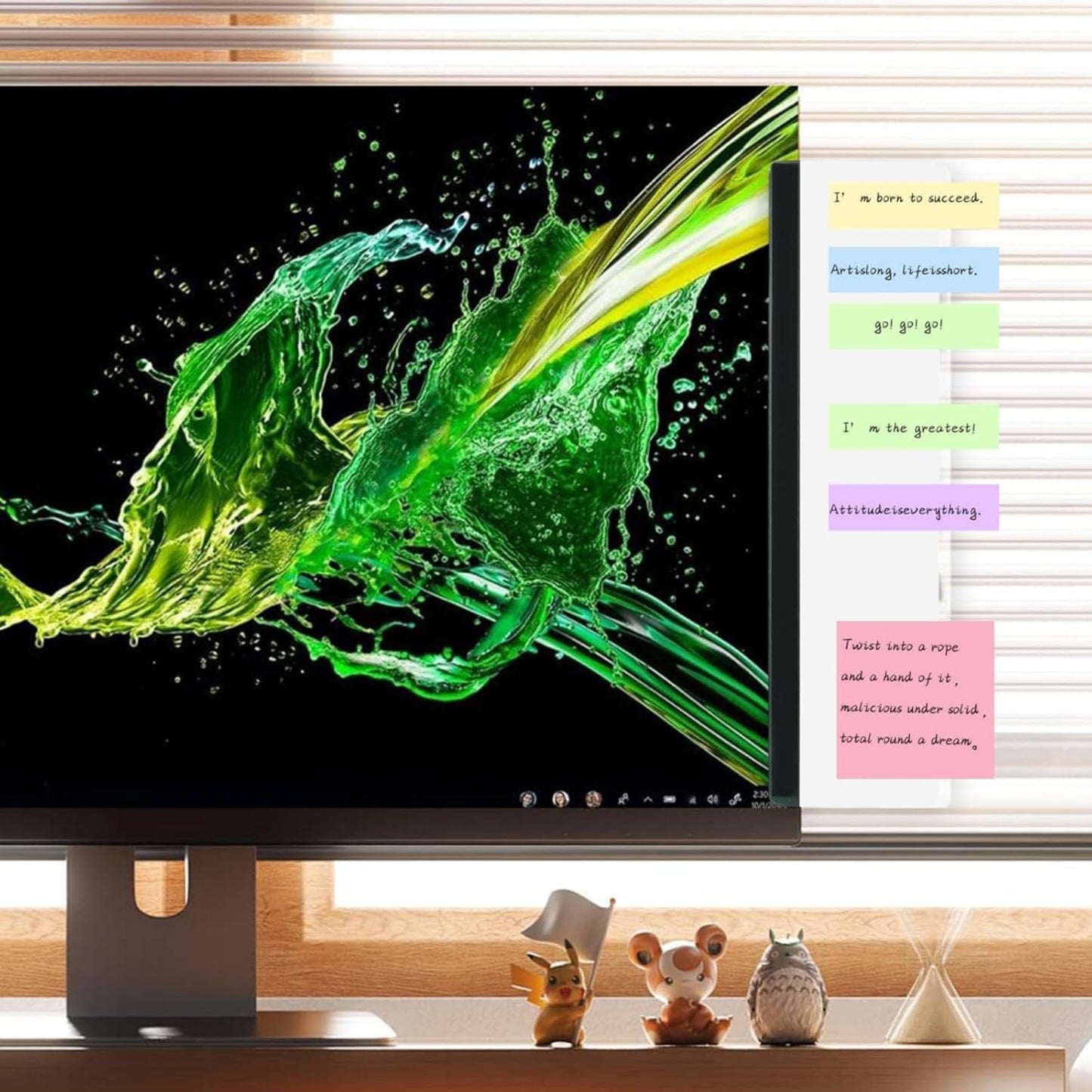 Monitor Memo Boards for Computer 2 Pcs Sticky Monitor Memo Board Computer Screen Acrylic Side Panel Desk Organizer Message Reminder Home Office Desktop Accessories