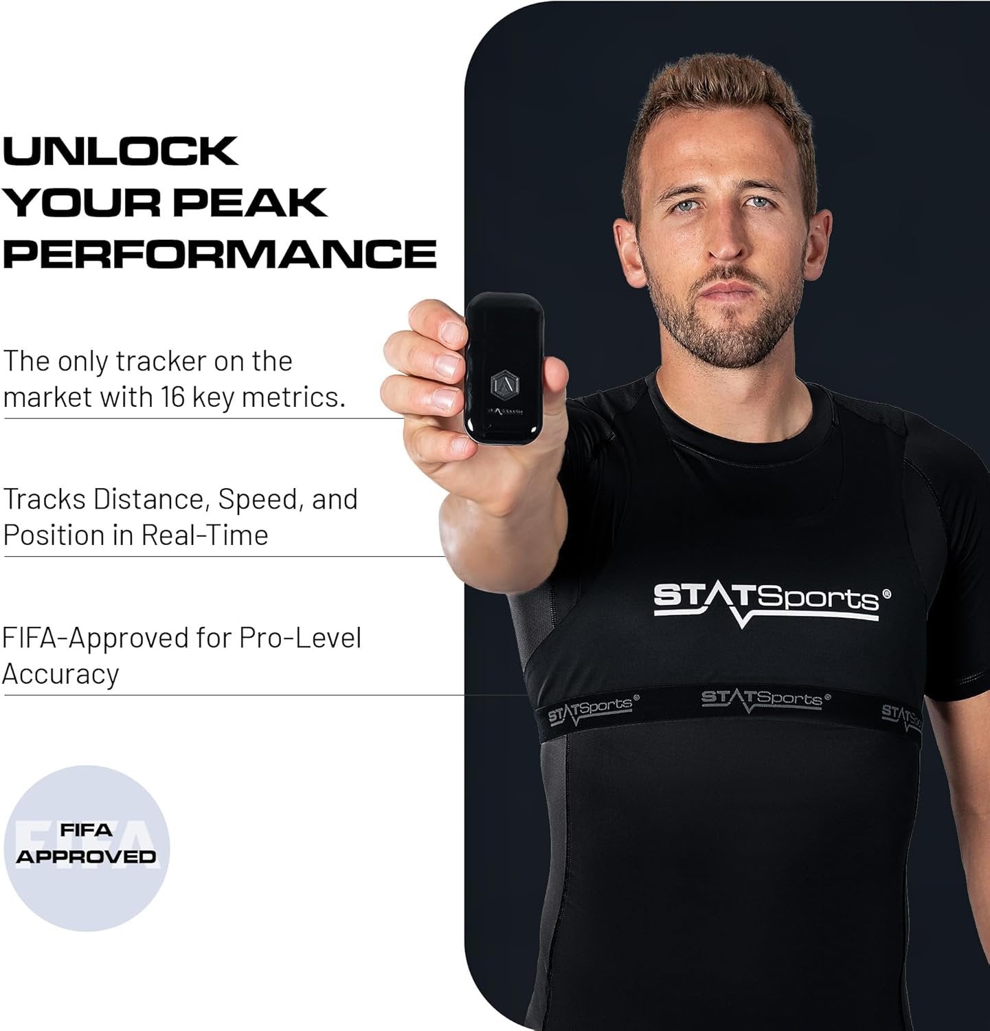 STATSports APEX GPS Soccer Tracker Vest - APEX Athlete Series - Tracks 16 Key Metrics - Sport GPS Vest for Elite Performance Tracking - Sports Activity Trackers Used by Pro Players & Teams, Adult M