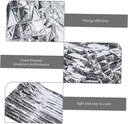 CIYODO 5 Pcs First Aid Blanket Emergency Thermal Blanket for Outdoor Emergency Blanket Survival Blanket Emergency Thermal Blankets Outdoor Emergency Thermal Blanket Kits The Pet Silver