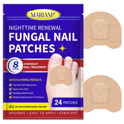 Toenail Treatment Extra Strength - 24 Pcs Nighttime Nail Patches, Overnight Toe Nail Treatments for Damaged Nails Foot Nails Repair and Care