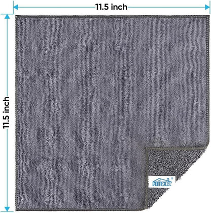 HOMEXCEL Grey Microfiber Cleaning Cloth, 12 Pack Premium Microfiber Towels for Cars, Lint Free, Scratch-Free, Highly Absorbent, Reusable Cleaning Rags for Car, Household, Kitchen, Window, 11.5"X11.5"
