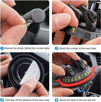 JNNJ Non-Slip Mat for Car Mobile Phone Holder, Non-Slip Mobile Phone Mat for Car, Mobile Phone Holder on Dashboard Centre Console Non-Slip Mat (Red Edge)