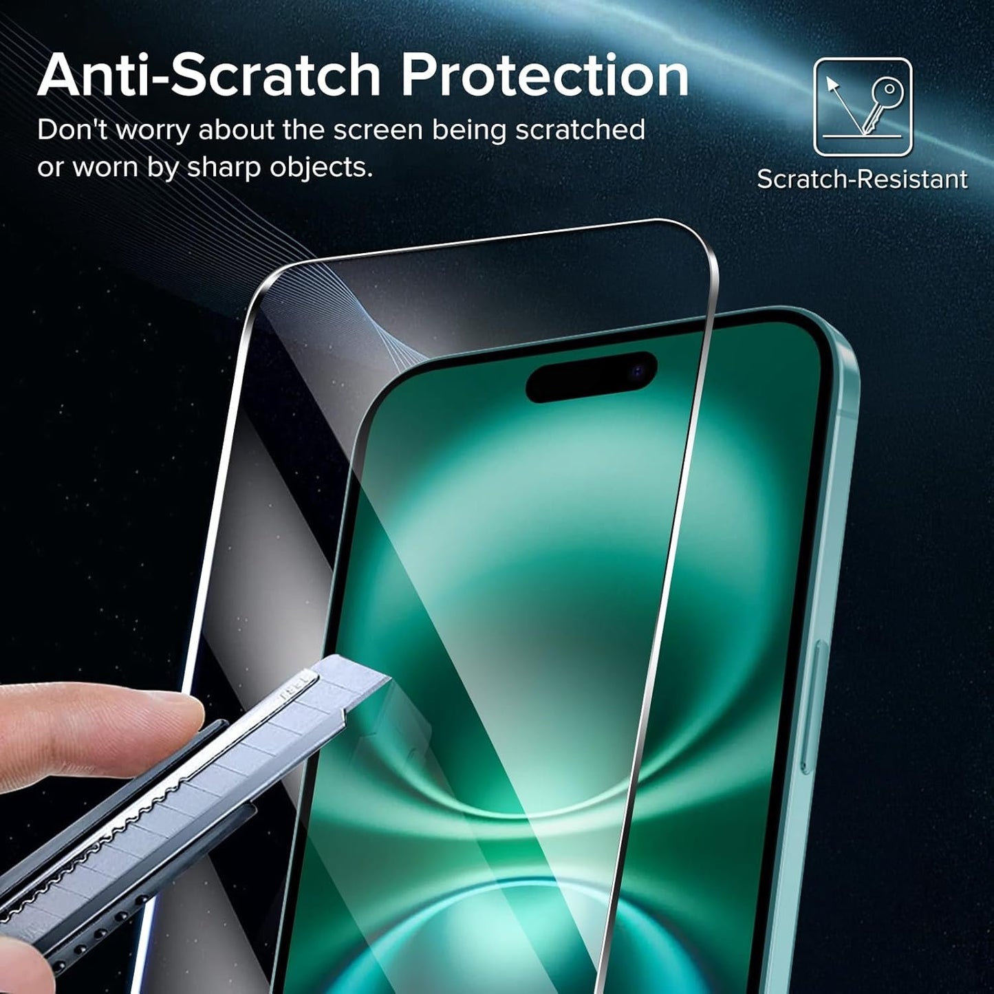 ivoler 2 Pack Tempered Glass for iPhone 16 Plus 6.7 Inch Screen Protector with [Easy Installation Frame] Full-Coverage, 9H Hardness Anti Scratch, Bubble Free